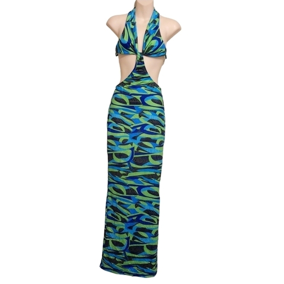 ✨Bogo FREE ✨NWT Shein Sexy Backless Maxi Dress Sz 4 - Picture 1 of 7